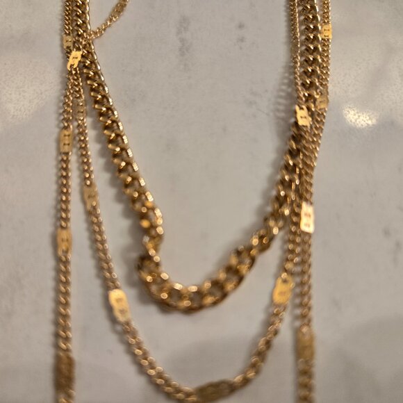 Gold Tone Chain Necklace - Picture 1 of 6
